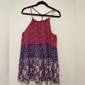 Multi-Pattern Bethany Mota Flowy Dress